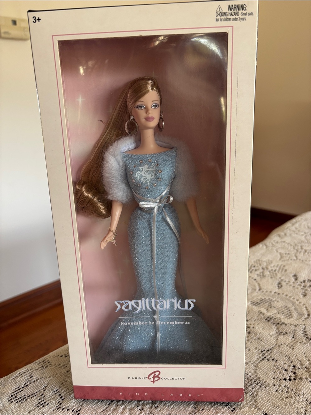 Barbie Sagittarius Doll in Sparkling Light Blue Gown with Silver Accents